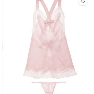 Adore Me | Pink Slip, bows | NWT